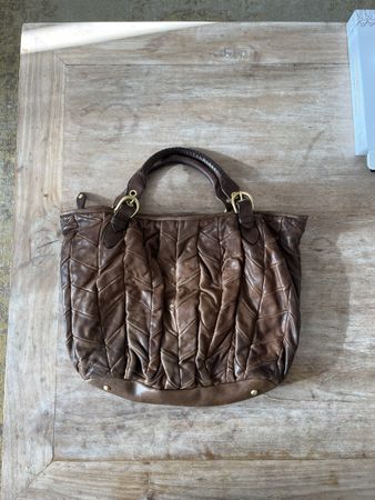 Miu Miu Handtasche, Leder, braun