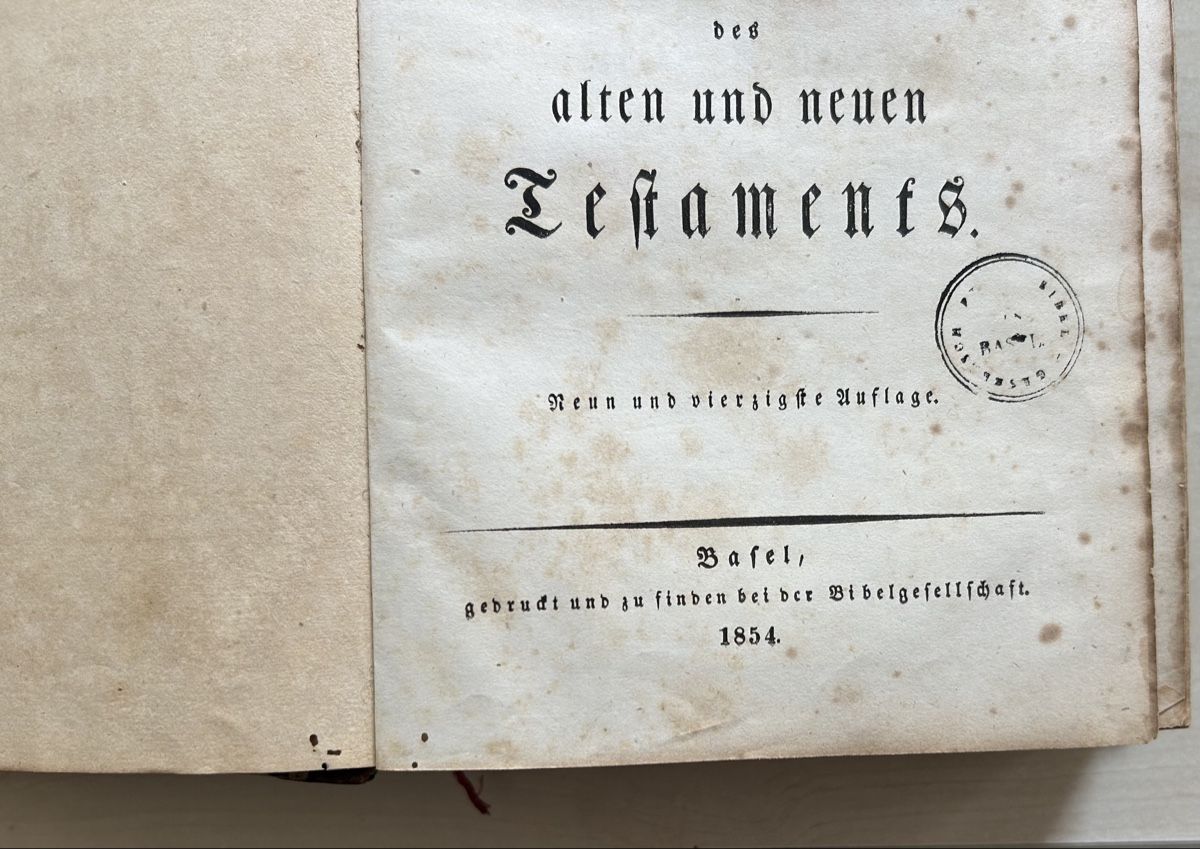 Libri: Antike Bibel, Basel 1854 – Usato da Reinach BL venduto da Linda013 1