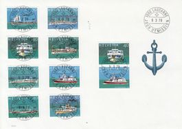 LEMANEX-FDC 8 Einzelmarken m. FD-Vollstempel Lausanne 9.3.78