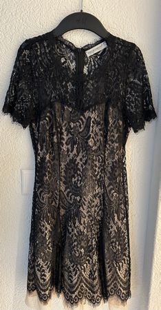 Cocktailkleid schwarz-rosa