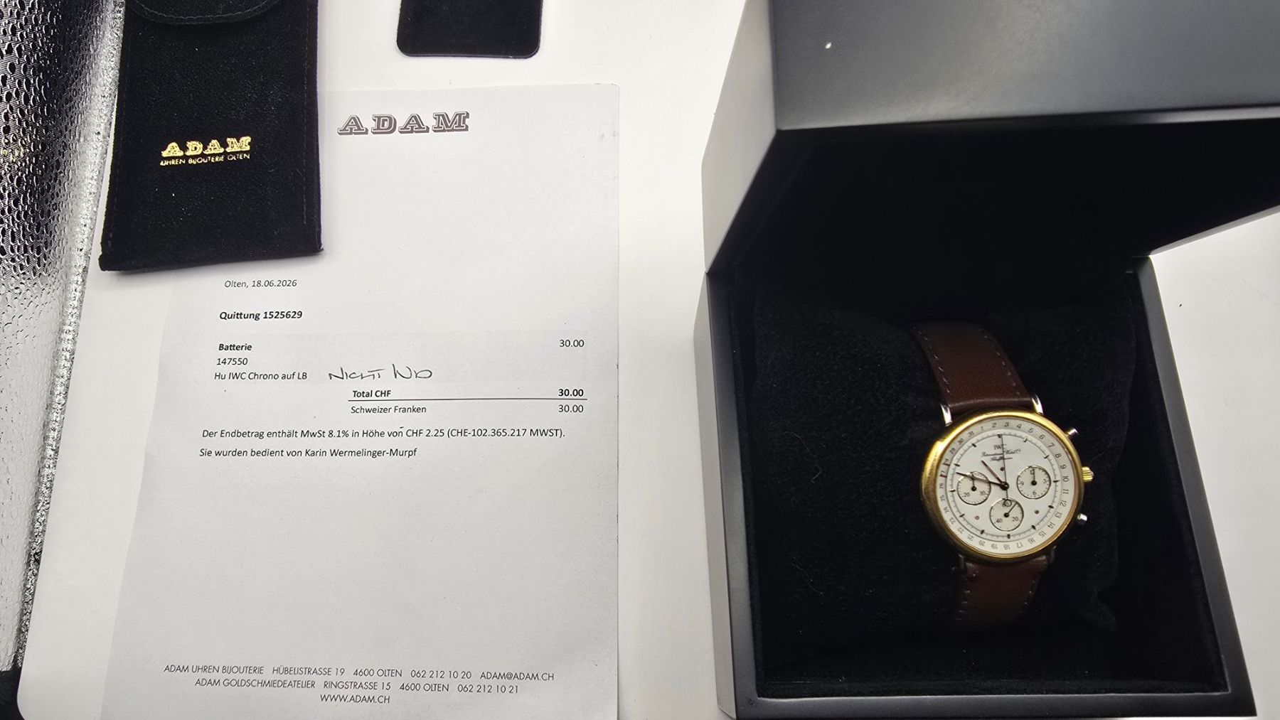 IWC Orologi: IWC Chronograph Gold/Stahl – Usato da Wangen b. Olten venduto da Hhh95