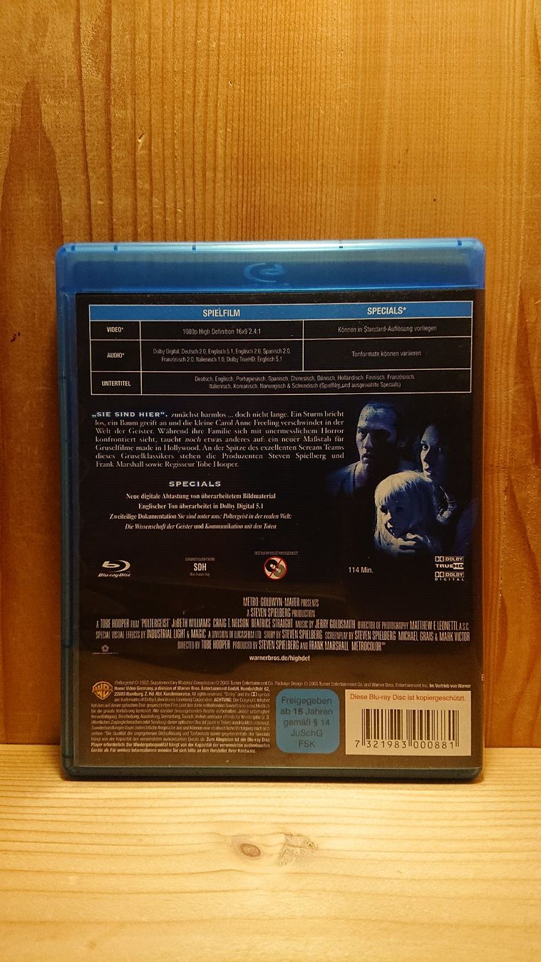 Tutti i DVDs: POLTERGEIST Blu-Ray – Usato da Wilderswil venduto da Exebub 1