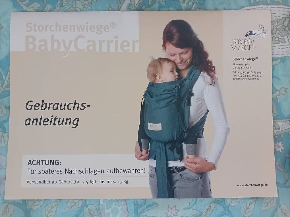 Marsupi portabebè: Babytrage - BabyCarrier Storchenwiege – Usato da Dübendorf venduto da Lillalovis 4