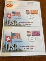Zwei äusserst seltene Ausgaben Sonderstempel USA Schweiz