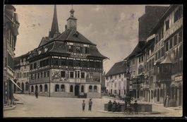 Foto-AK Stein am Rhein, Strassenpartie m