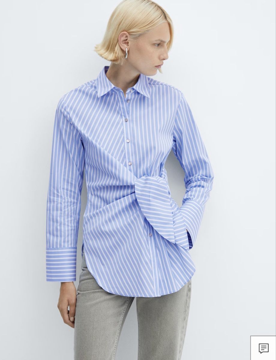 Mango Camicette: Mango blue stripes shirt S – Usato da Zürich venduto da Lovelyperfumes 3