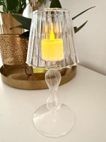 Deko Lampe aus Glas 🪭 n e u + LED Kerze