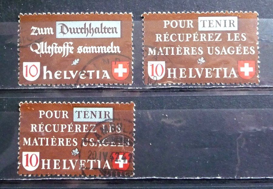 Tutti i francobolli: 1942 Schweiz 10 gestempelt – Usato da Horgen venduto da FIR-2008