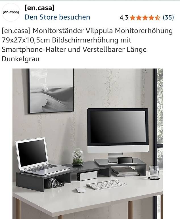 Monitor: PC Bildschirm Laptop Ablage  – Usato da Wetzikon ZH venduto da Juergen_B