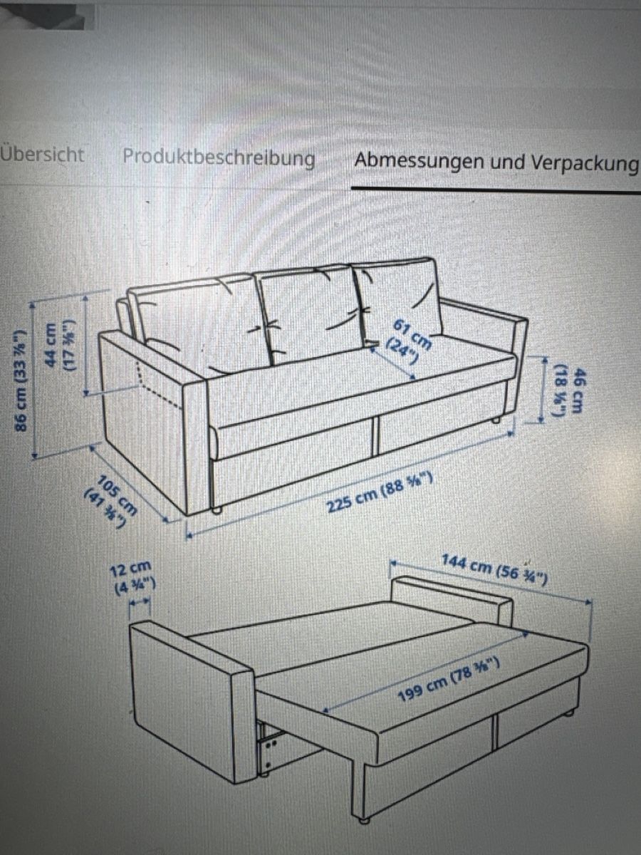 Ikea Divani: 3er Schlafsofa IKEA – Usato da Oberwil-Lieli venduto da mil_z56m 2
