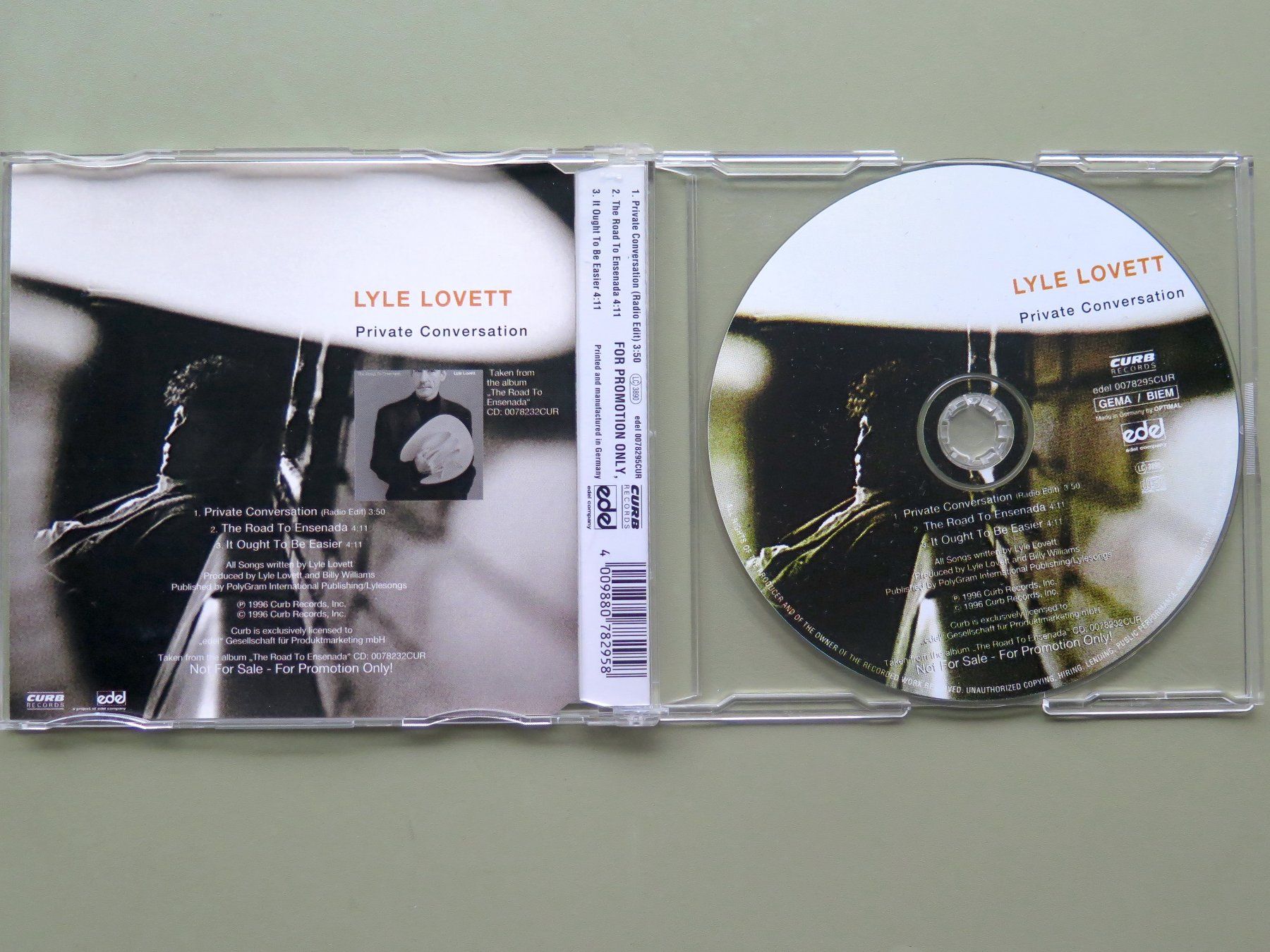 CD: CD-S LYLE LOVETT: Private conversation, 1996, 3 tracks – Usato da Bern venduto da Balzamico 1