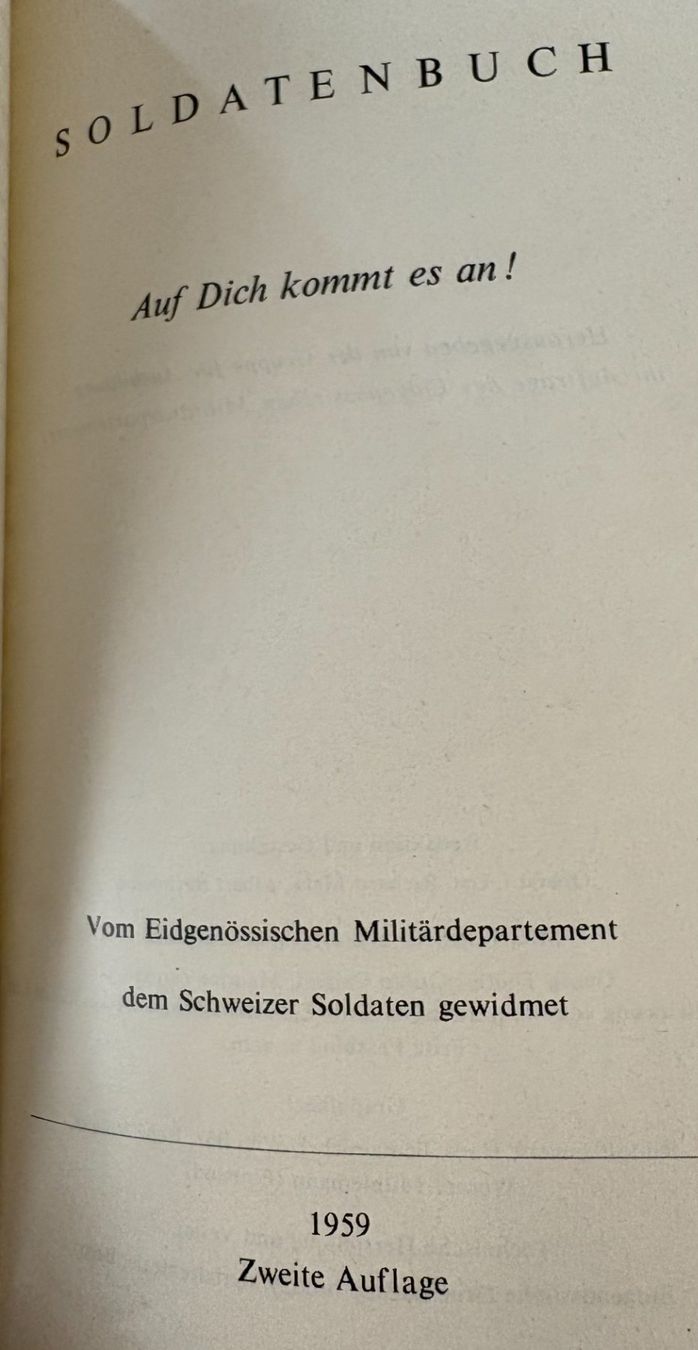 Armée suisse Armes blanches: SOLDATEN BUCH 1959 – D'occasion à Ostermundigen par wini63 1