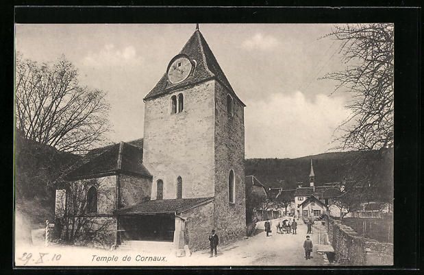 Cartes postales: AK Cornaux, Temple de Cornaux – D'occasion à Berlin par bartko-reher