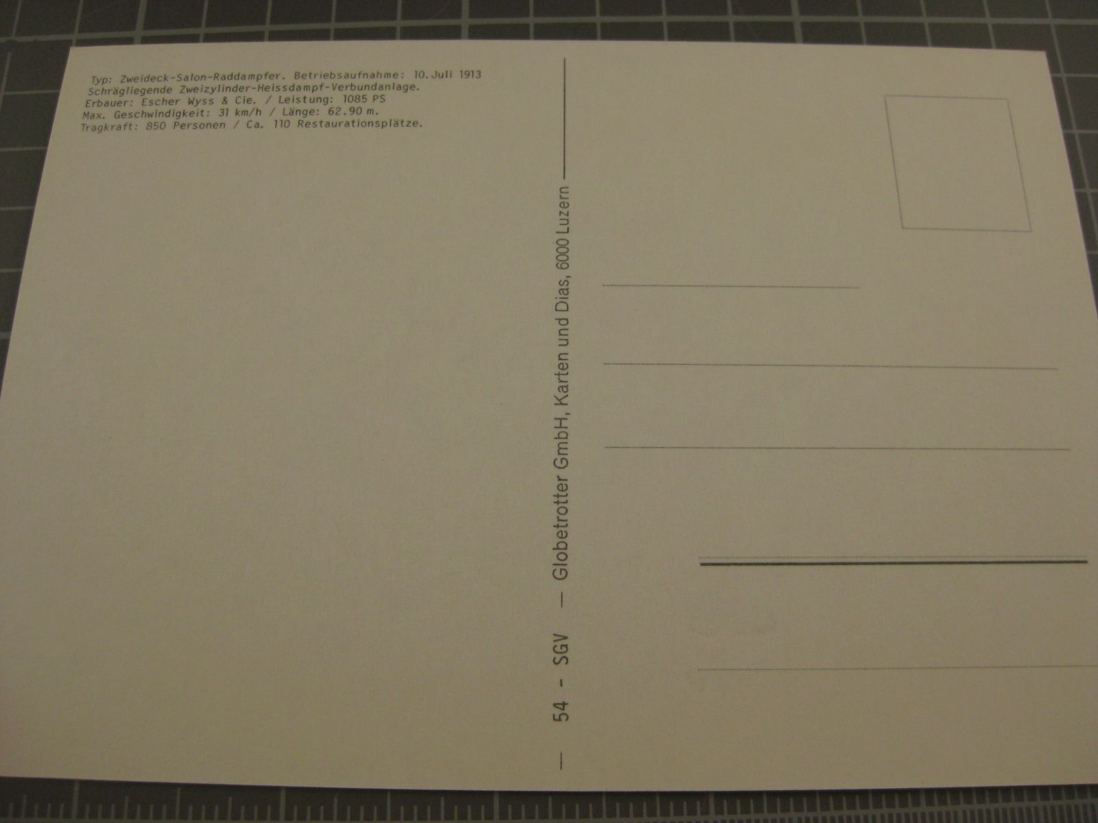 Cartoline postali: Dampfschiff Gallia – Usato da Malters venduto da Marosko 1