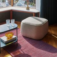 HÜBSCH Interior Cube Pouf (Sand)