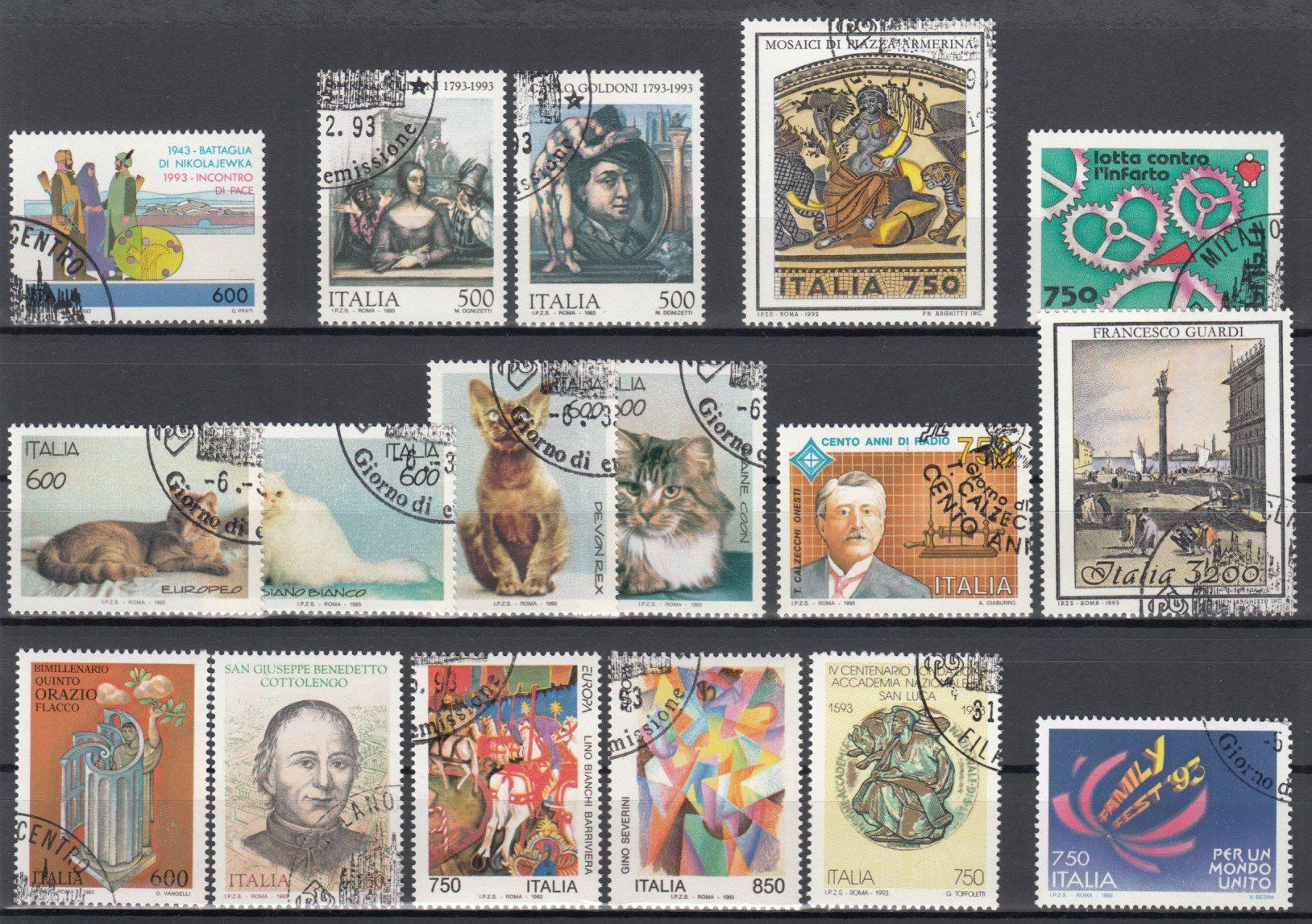 Tutti i francobolli: Italien 1993 mit ET – Usato da Bürglen TG venduto da StampGraf 2