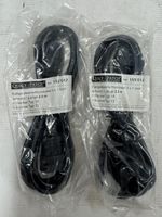 2x 2m Kaltgerätekabelverlängung Stecker auf Buchse (X1165)