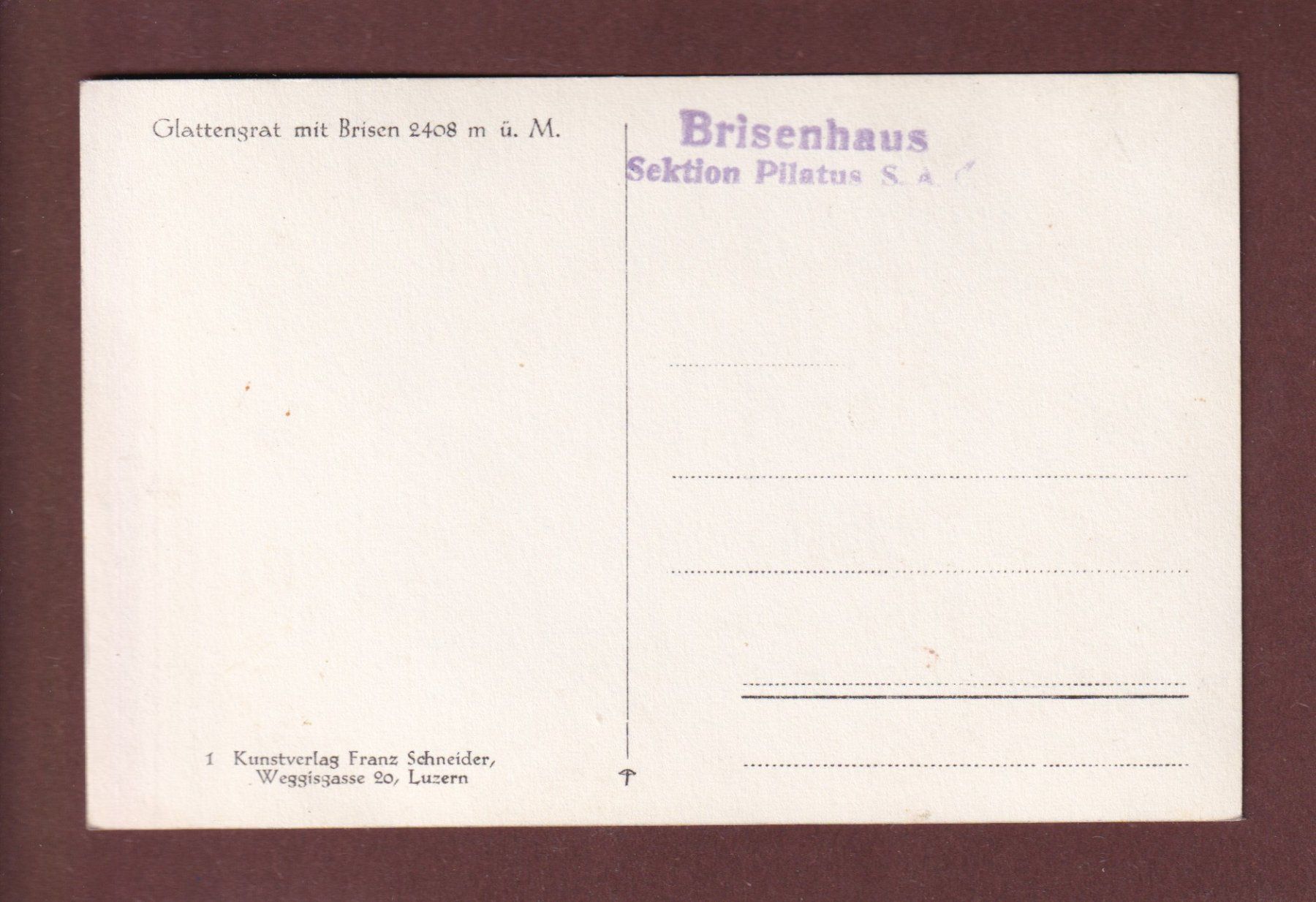 Cartes postales: GLATTENGRAT mit Brisen – D'occasion à Pully par nicecards-shop 1