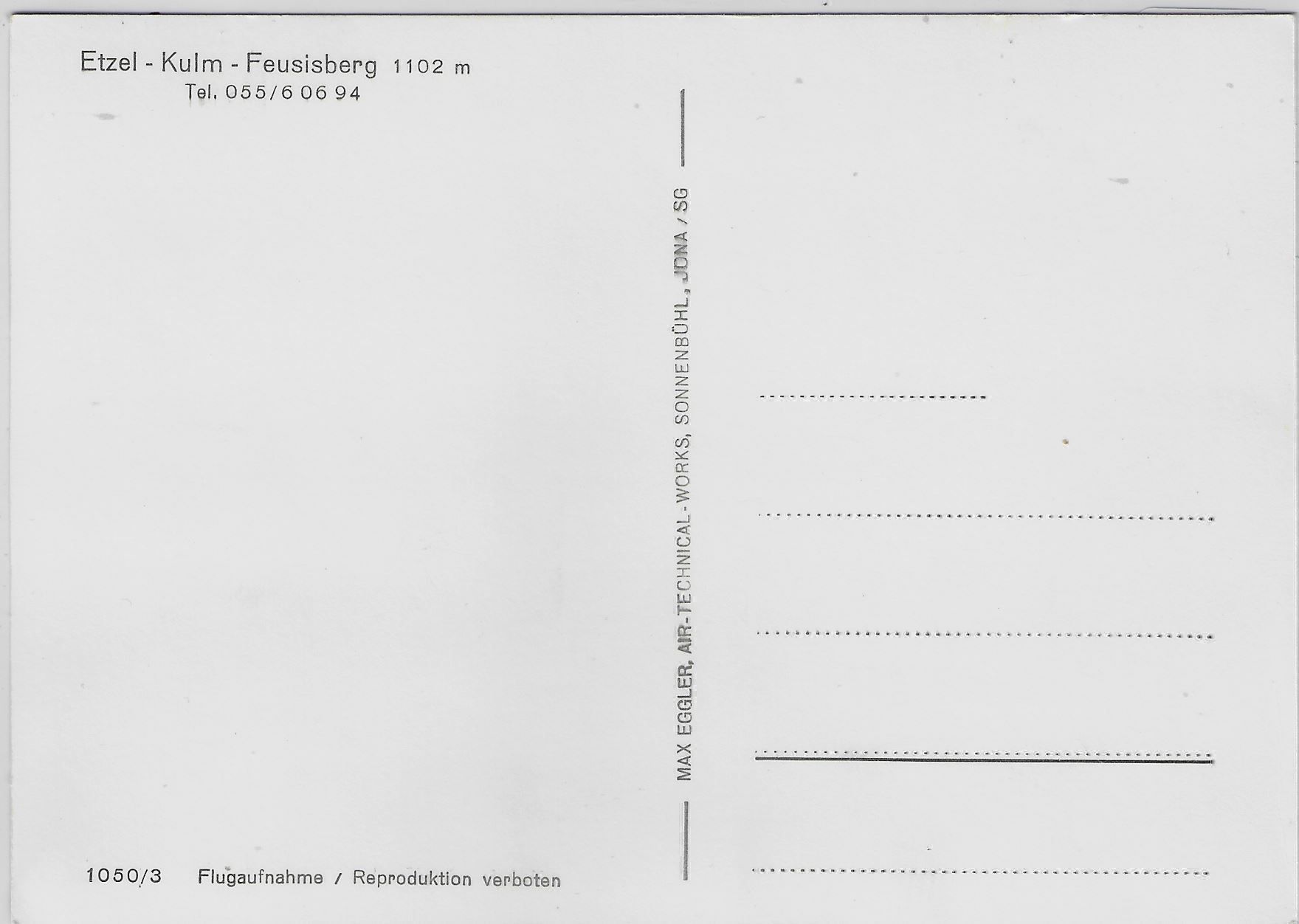 Ansichtskarten: Flugaufnahme Etzel-Kulm-Feusisberg – Antik aus Ettingen von Kartenplanet 1