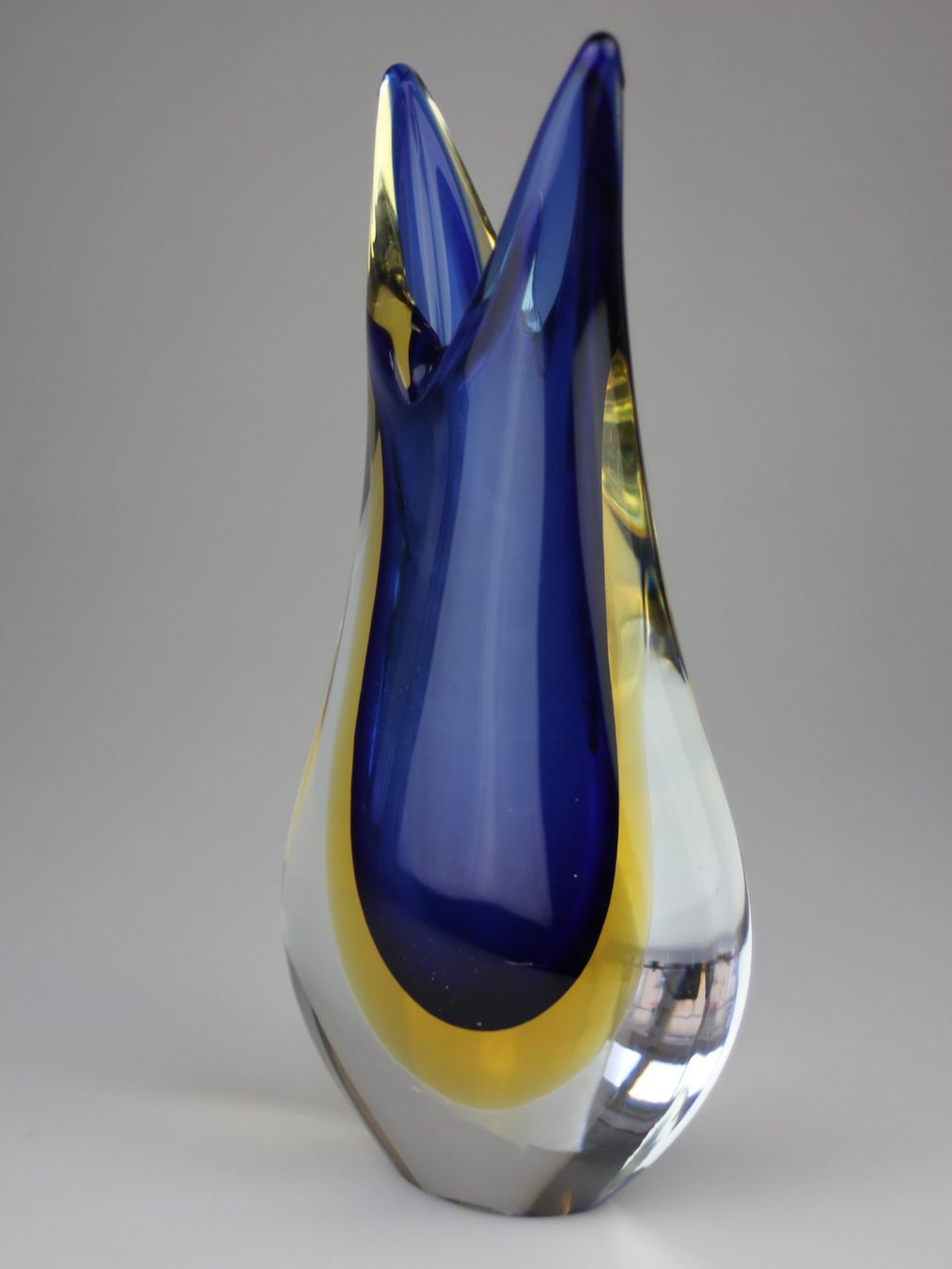 Murano Vasi & Recipienti: Murano Glas Vase blau amber Design – Usato da Basel venduto da IRMAundFRED 3
