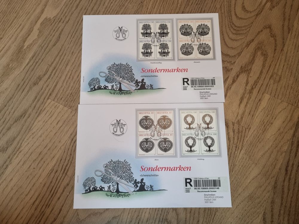 2007 FDC Luxusbrief 4er Blocks Scherenschnitte (Gebraucht) in Arni AG ...