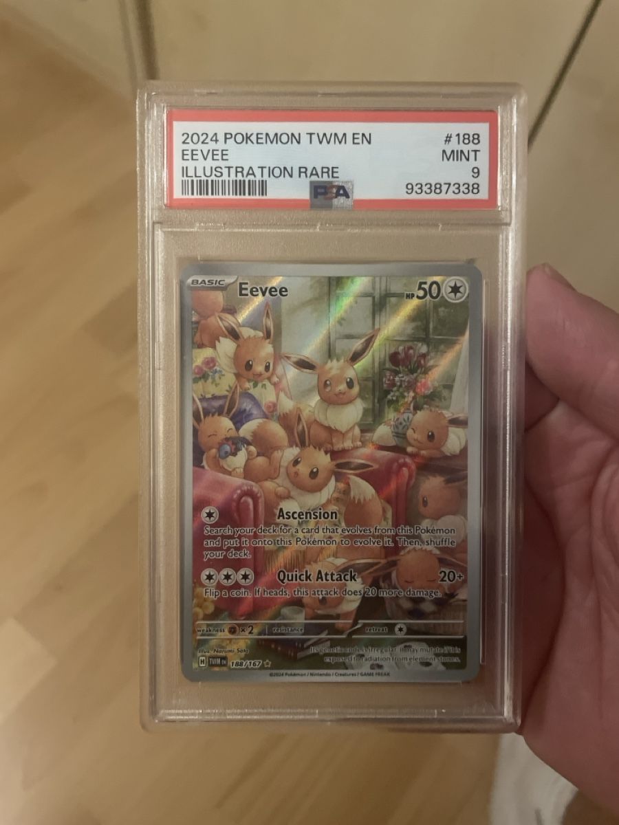 Pokémon Carte collezionabili: Eevee 188/167 PSA 9 Evoli Twilight Masquerade – Usato da Bazenheid venduto da Toulouse12
