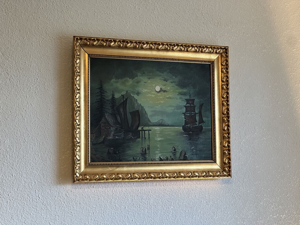 Gemälde: Ölbild Mondschein Segelschiffe 1926 – Gebraucht aus Hinwil von sin_9j5s 1