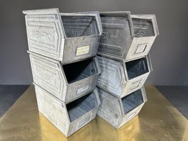 6 Stk. Schäfer Kasten Sichtlagerbox verzinkt Lagerfix 3