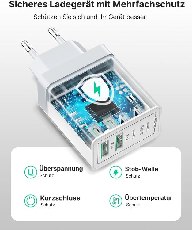 Produktbild von HOMSFOU Wassertropfen Ladestecker Dual USB Ladeadapter Led Nachtlicht