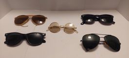 Lunette à soleil vintage année 1960, lots de cinq pairs