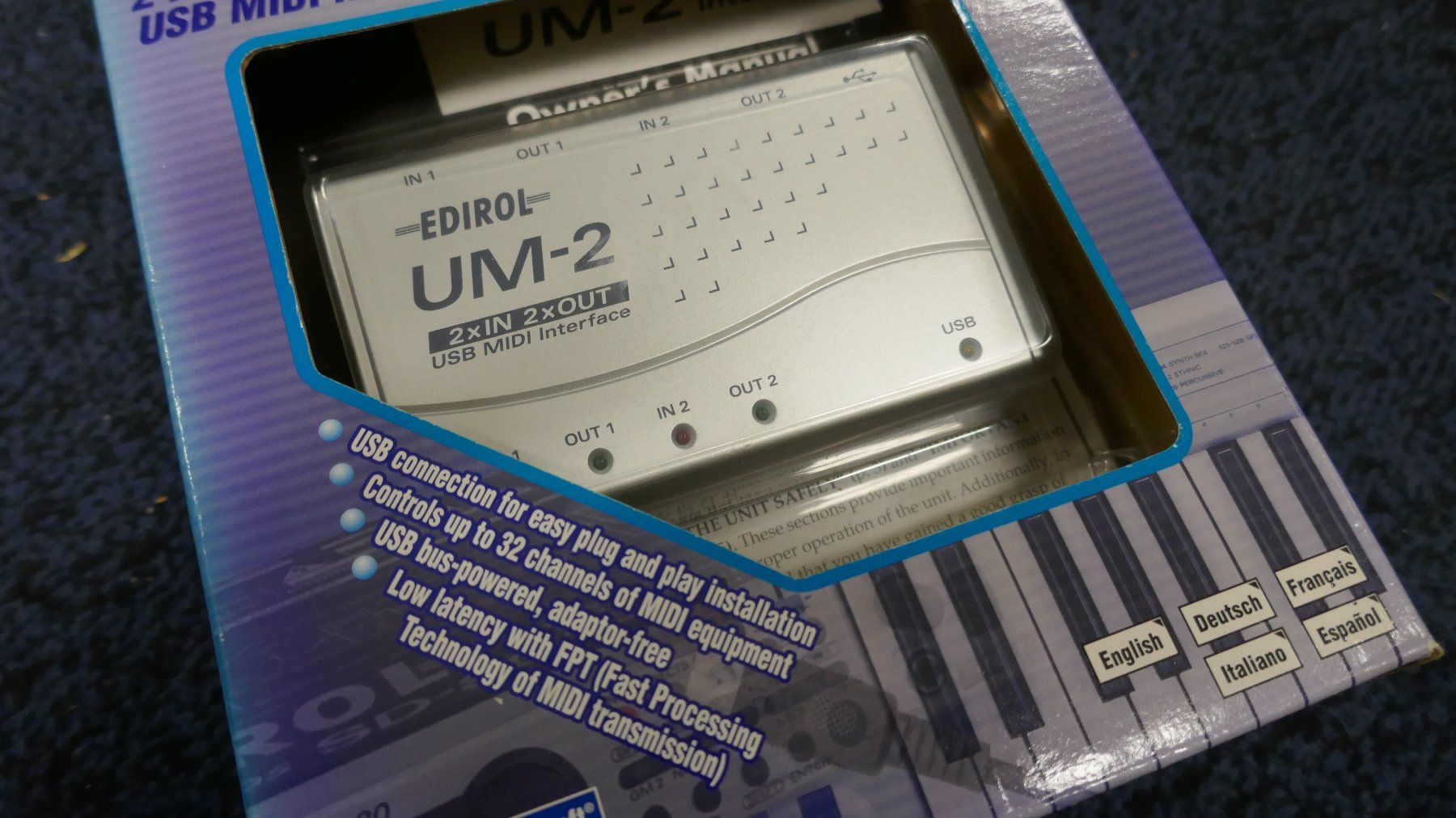 Edirol Attrezzatura per studi di registrazione: Edirol UM-2 USB MIDI Interface – Nuovo e nell'imballaggio originale da Wenslingen venduto da FairlightCMI 2