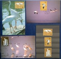 China 1986  Vogel Krane Maximumkarten + Satz **