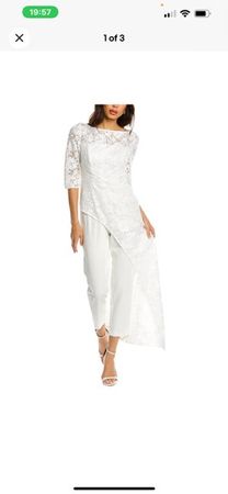 Kay Unger Jumpsuit Weiss für besondere Anlässe Gr. 42 NEU