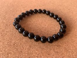 Stein-Armband schwarz  (20 cm)