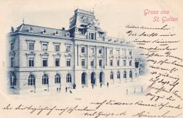 AK St. Gallen SG (nach Fiders GR) 1899 (Stabstempel !)