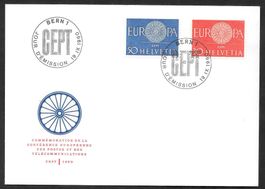 FDC Serie 373 - 374 Europa ET Bern 19.9.1960