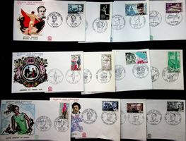 FRANCE 12 BELLES FDC DE 1970 /T302