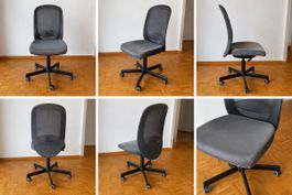IKEA FLINTAN Chaise de bureau grise à roulettes