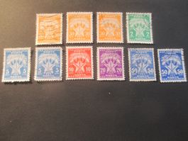 10 Stk. Briefmarken Portomarken Jugoslawien 1951 Lot Nr. 65