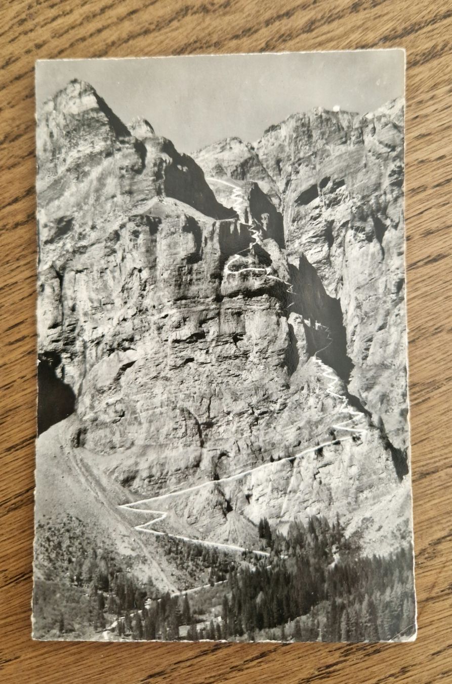 Ansichtskarten: Gemmipass, Hotelstempel Hotel Wildstrubel – Gebraucht aus Ebikon von Donar50