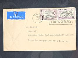 CL25 Enveloppe + Timbre Nigeria 1958