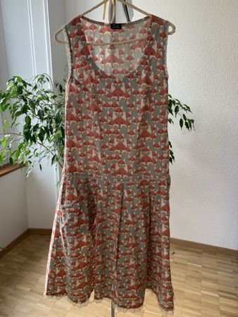 Robe d'été Suki vintage, motif renards, taille M