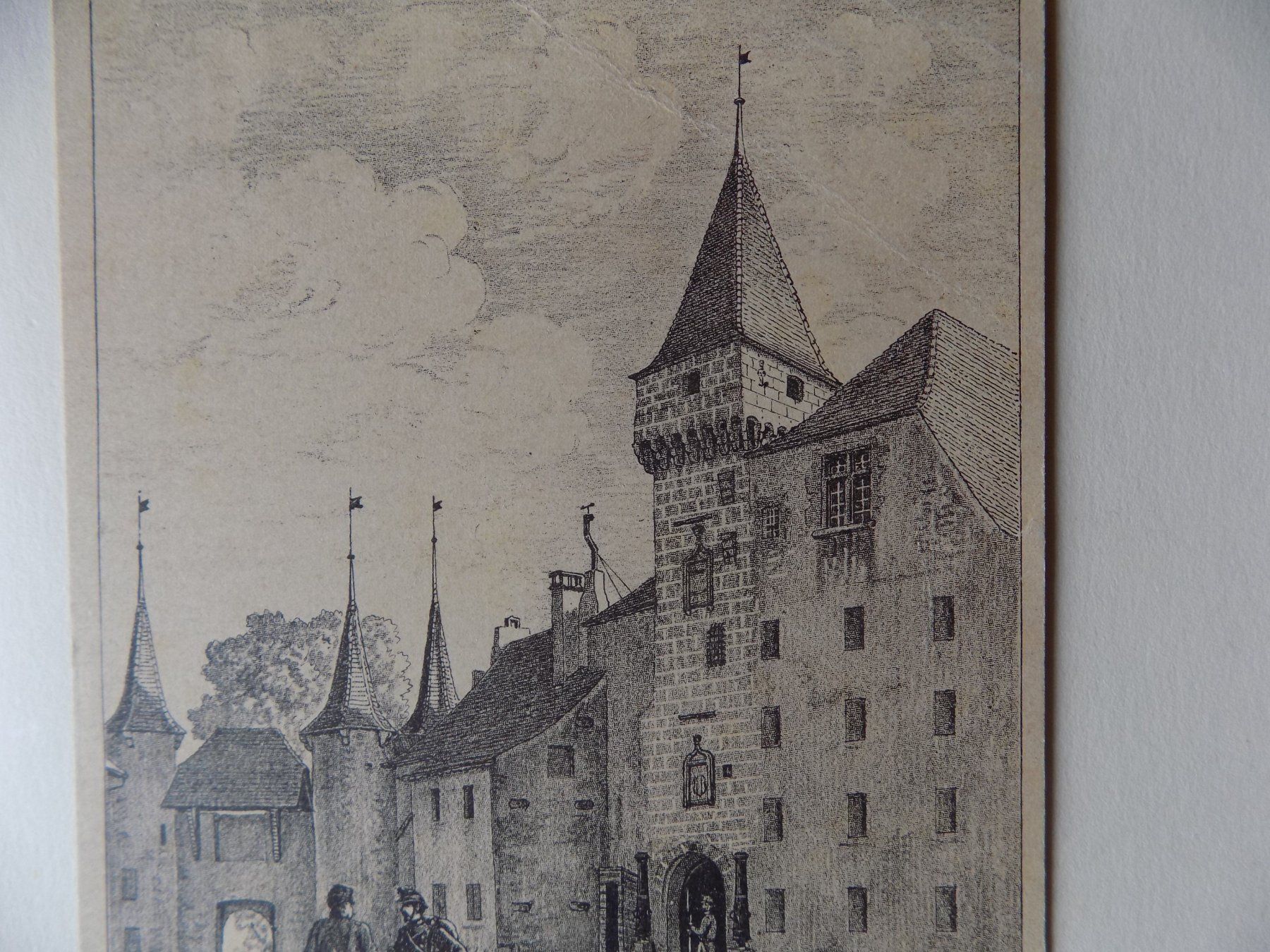 Stiche: Chateau de Colombier Xylographie – Gebraucht aus Risch von Antikfee 2