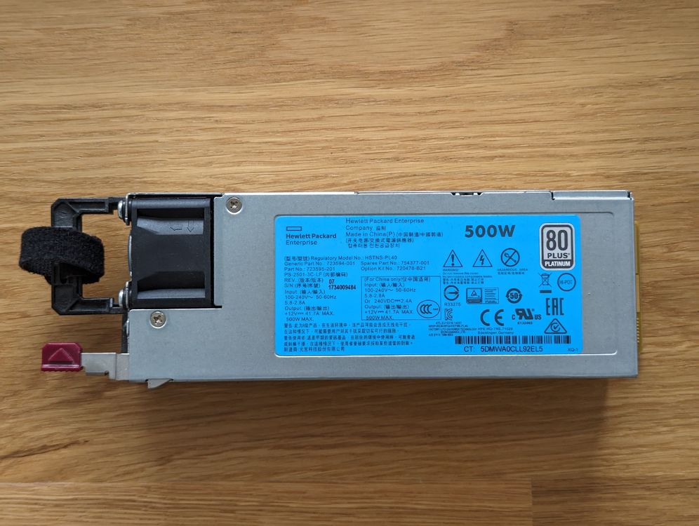 HP 500W Netzteil Proliant G9 (723594-001) (Gebraucht) In Lufingen Für - Foto 5