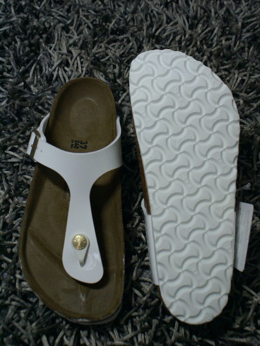 Birkenstock Damenschuhe: Birkenstock, Gizeh, Gr.37, weiss, NEU – Neu und originalverpackt aus Wattwil von glueck 3