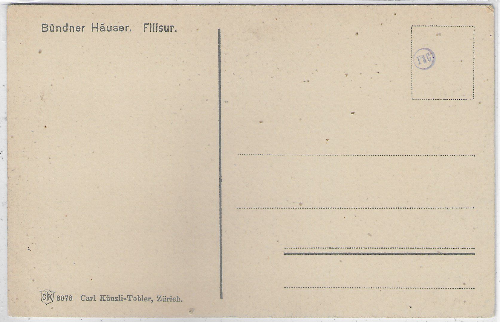 Cartoline postali: Bündner Häuser - Filisur - Litho – Usato da Ettingen venduto da Kartenplanet 1