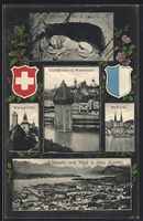 Luzern, Teilansicht mi Rigi und den Alpe