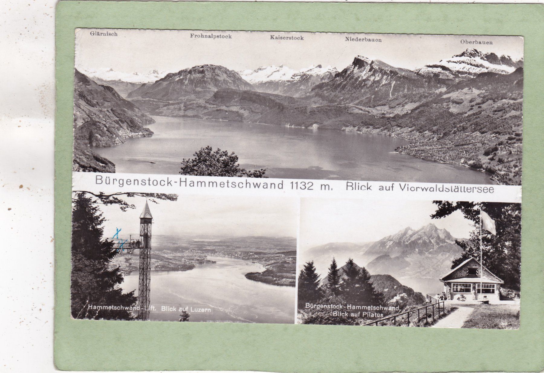 Cartoline postali: Bürgenstock Hammetschwand 1956 – Usato da Herisau venduto da Lisegrat2008