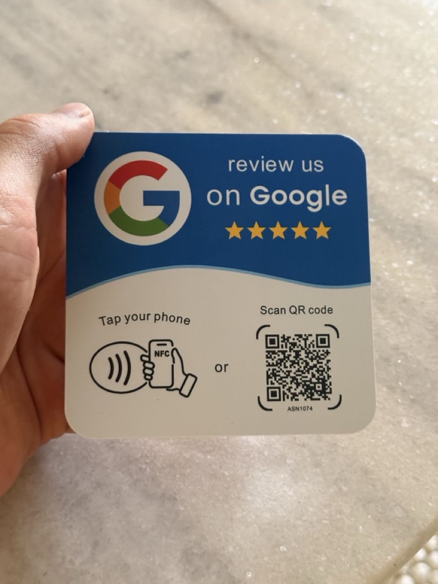 Sonstiges für Büro & Gewerbe: Google Review Card mit NFC und QR-Code – Neu und originalverpackt aus Basel von RaykoShop