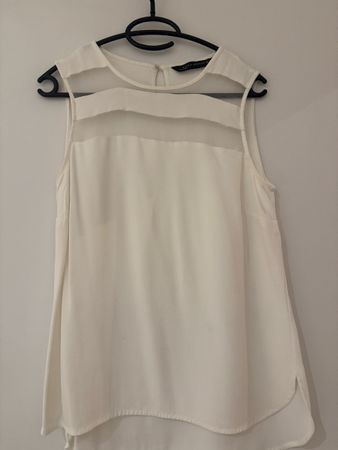 écru Bluse Zara, Gr. M